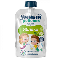 Пюре Умный ребенок Яблоко без сахара Vertera/ Вертера
