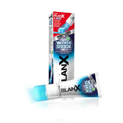 Зубная паста Бланкс Вайт Шок со светодиодной крышкой / BlanX White Shock + LED, 50 мл