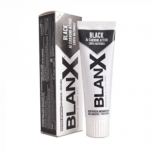 BlanX Черный уголь отбеливающая паста, 75 мл