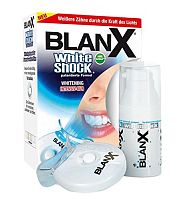 Отбеливающий уход + световой активатор Бланкс BlanX White Shock Treatment + LED, 50 мл
